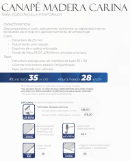 Canapé madera CARINA