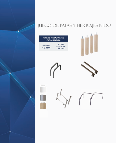 Juego de patas y herrajes NIDO